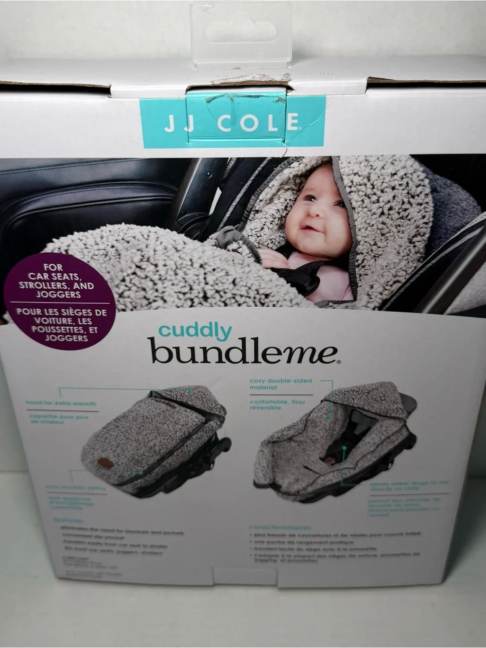 JJ Cole Cuddly Bundleme Super Soft Snuggly Car Seat Cover - Picture 3 of 4